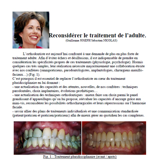 Reconsidérer le traitement de l’adulte.